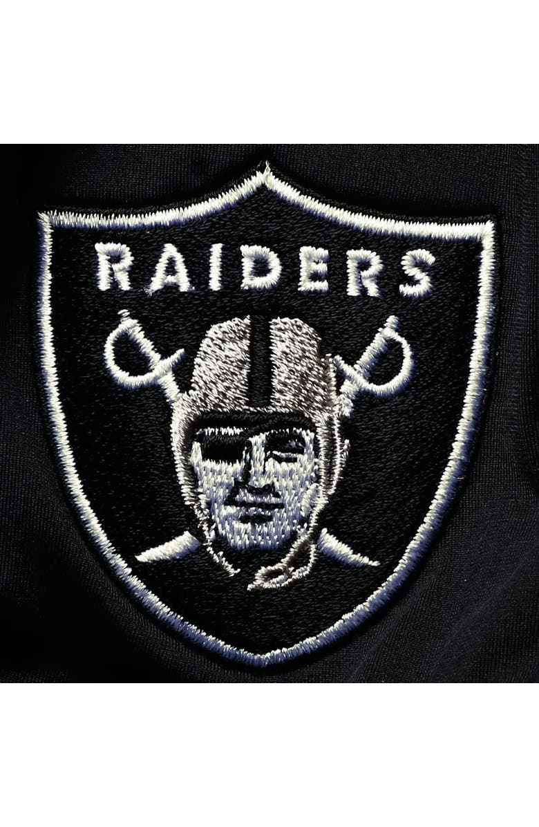 Tommy Bahama Women's Tommy Bahama Black Las Vegas Raiders Pearl Clara Wrap One-Piece Swimsuit, Alternate, color, 