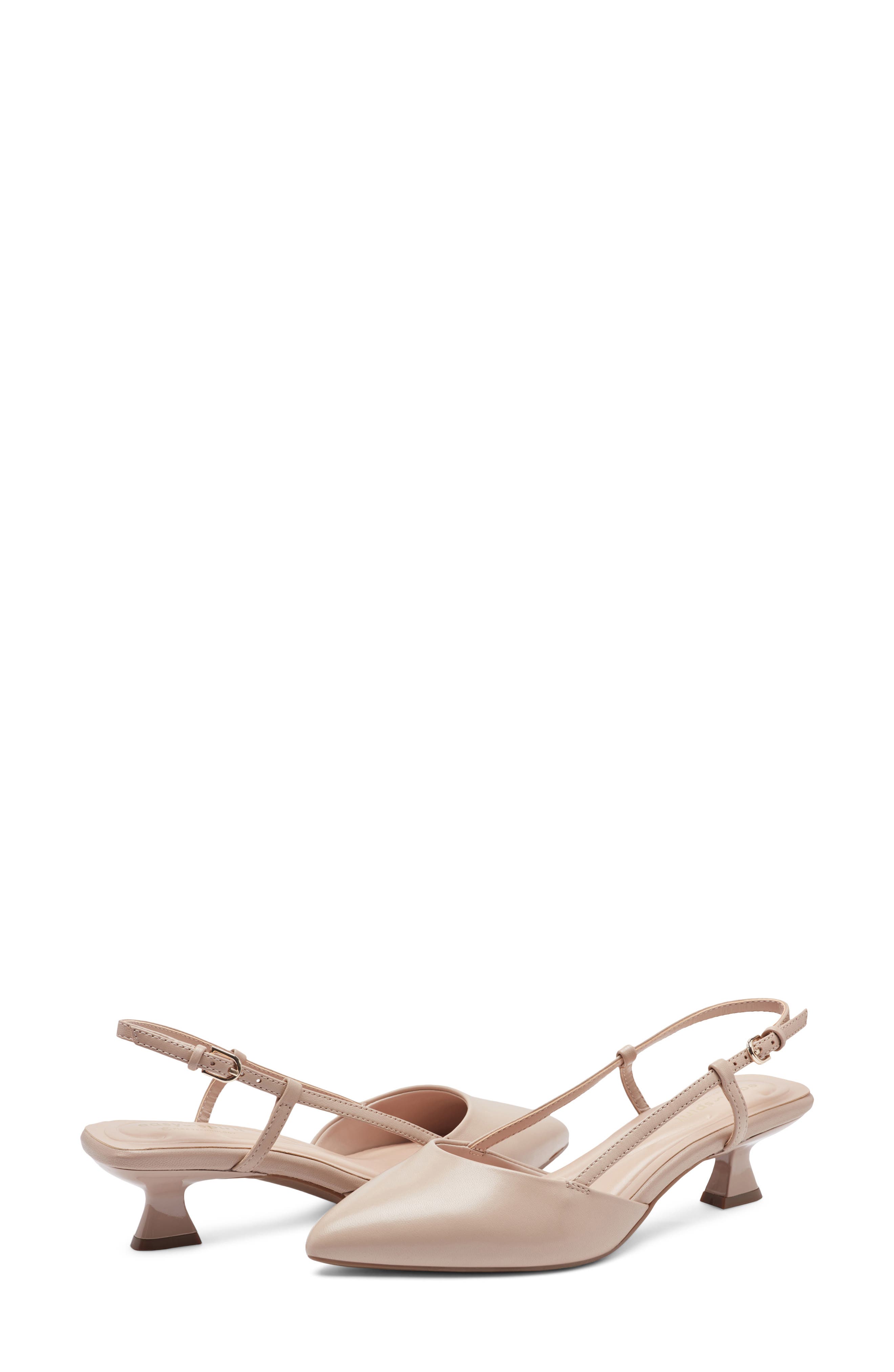Havana Slingback Pointed Toe Kitten Heel Pump, Alternate, color, LIGHT NATURAL LEATHER