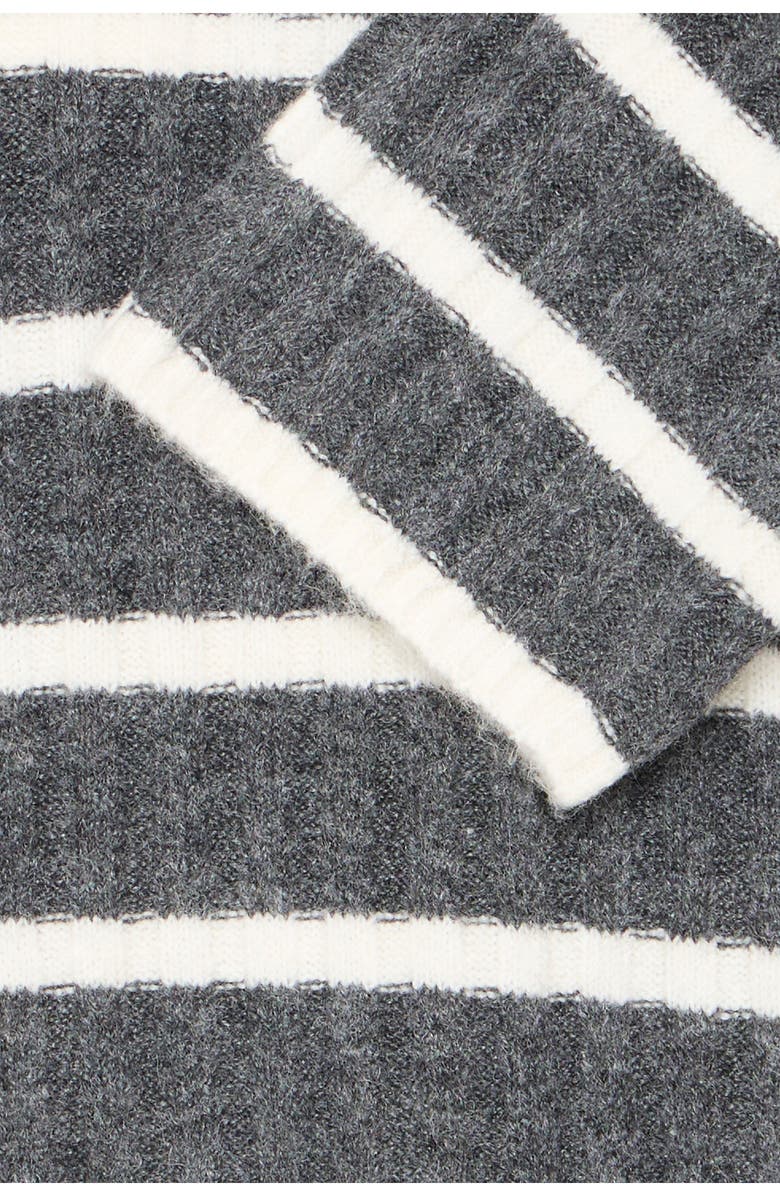 B.YOUNG Marianne Striped Sweater, Alternate, color, Dark Grey Melang