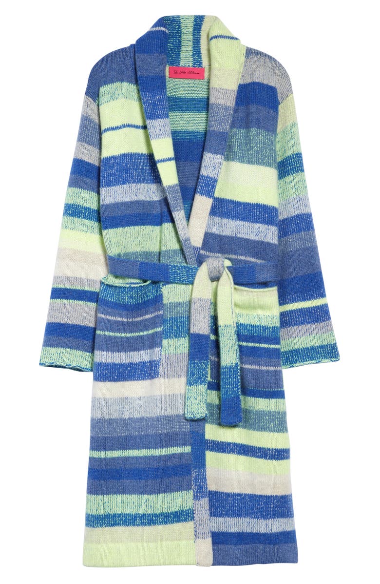 The Elder Statesman Stripe Cashmere Robe Sweater, Main, color, 