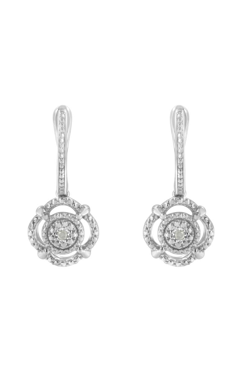Haus of Brilliance Silver Miracle- Diamond Accent Drop and Dangle Earrings, Alternate, color, White