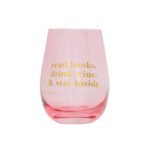 Book Club Wine Glass
