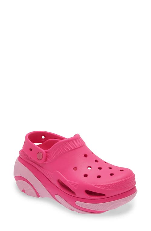 CROCS Bubble Crush Clog in Pink Crush 