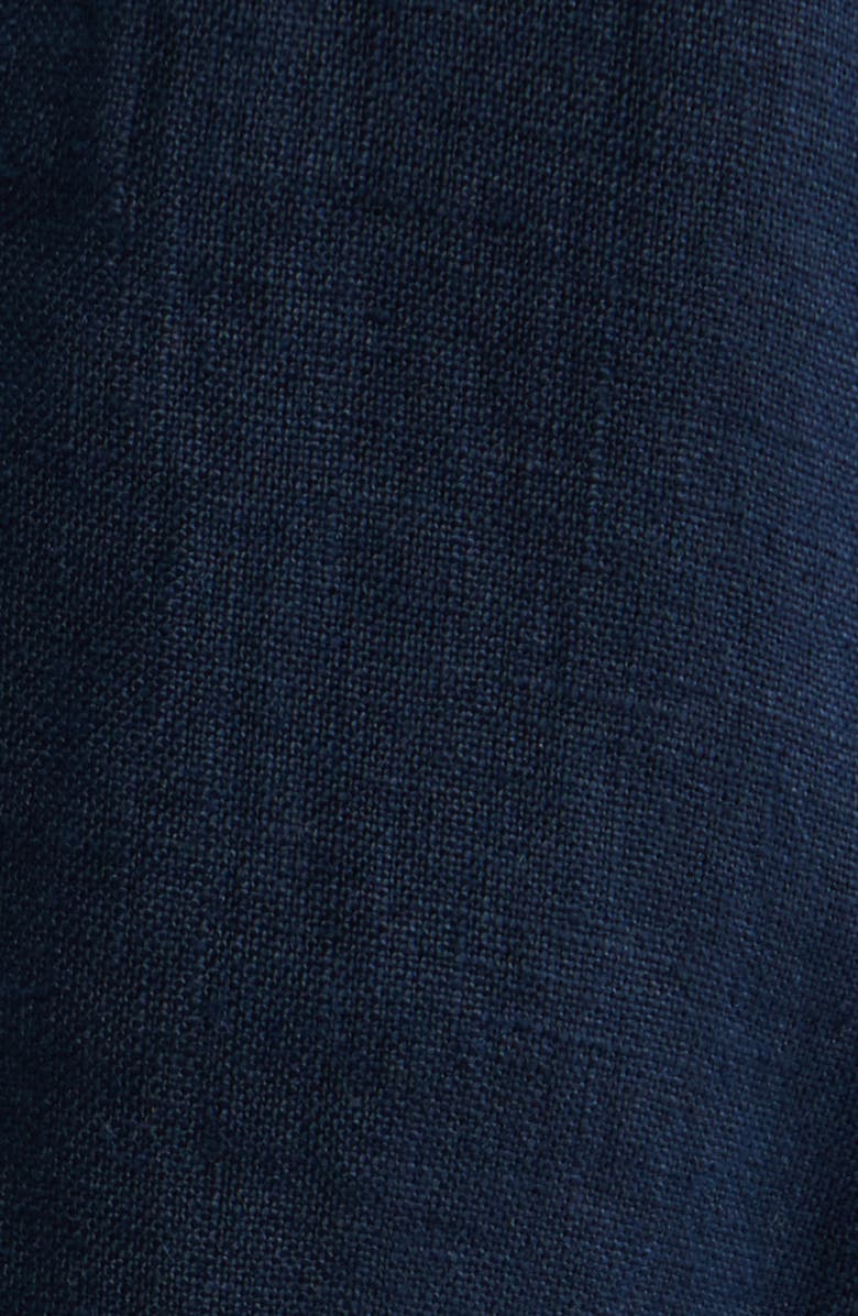 Madewell Pull-On Linen Pants, Alternate, color, Classic Navy