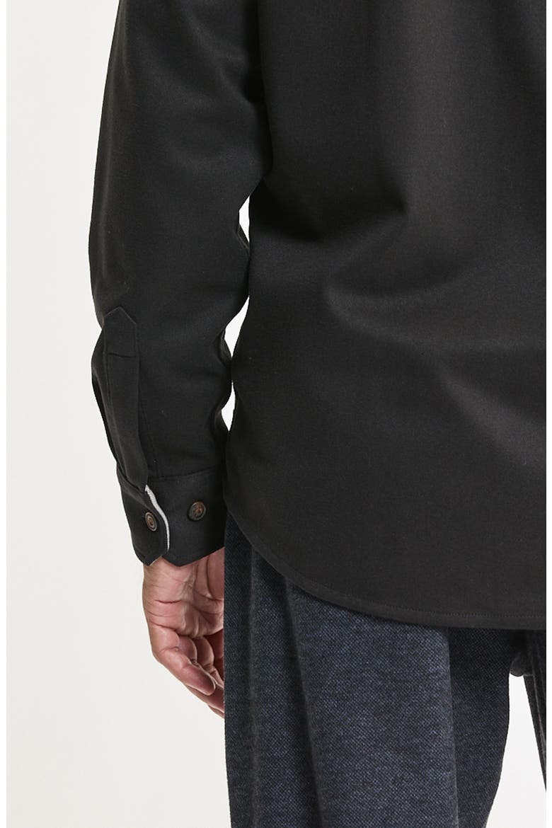 Brushed Twill Overshirt, Alternate, color, BLACK