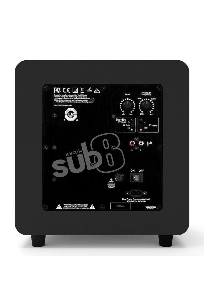 SUB8 8" Sealed Powered Subwoofer, Alternate, color, Matte Black