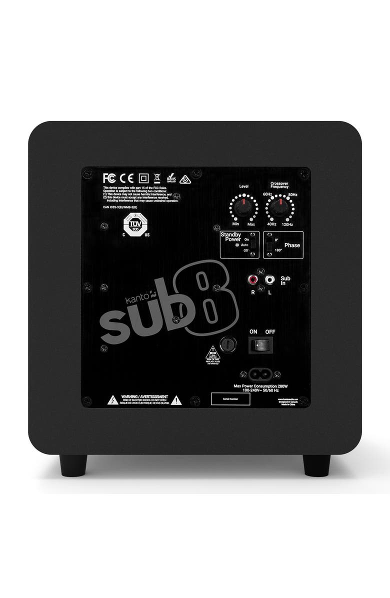 Kanto SUB8 8" Sealed Powered Subwoofer, Alternate, color, Matte Black