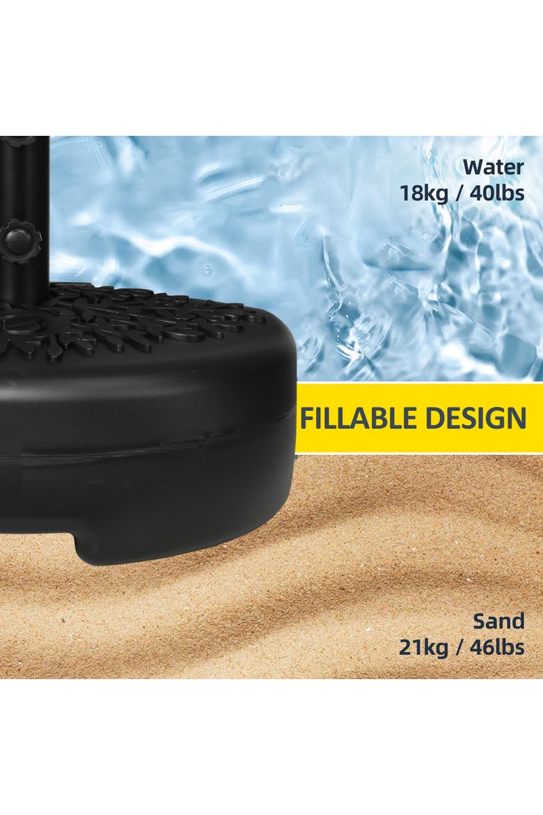 Patio Umbrella Base, Alternate, color, Black