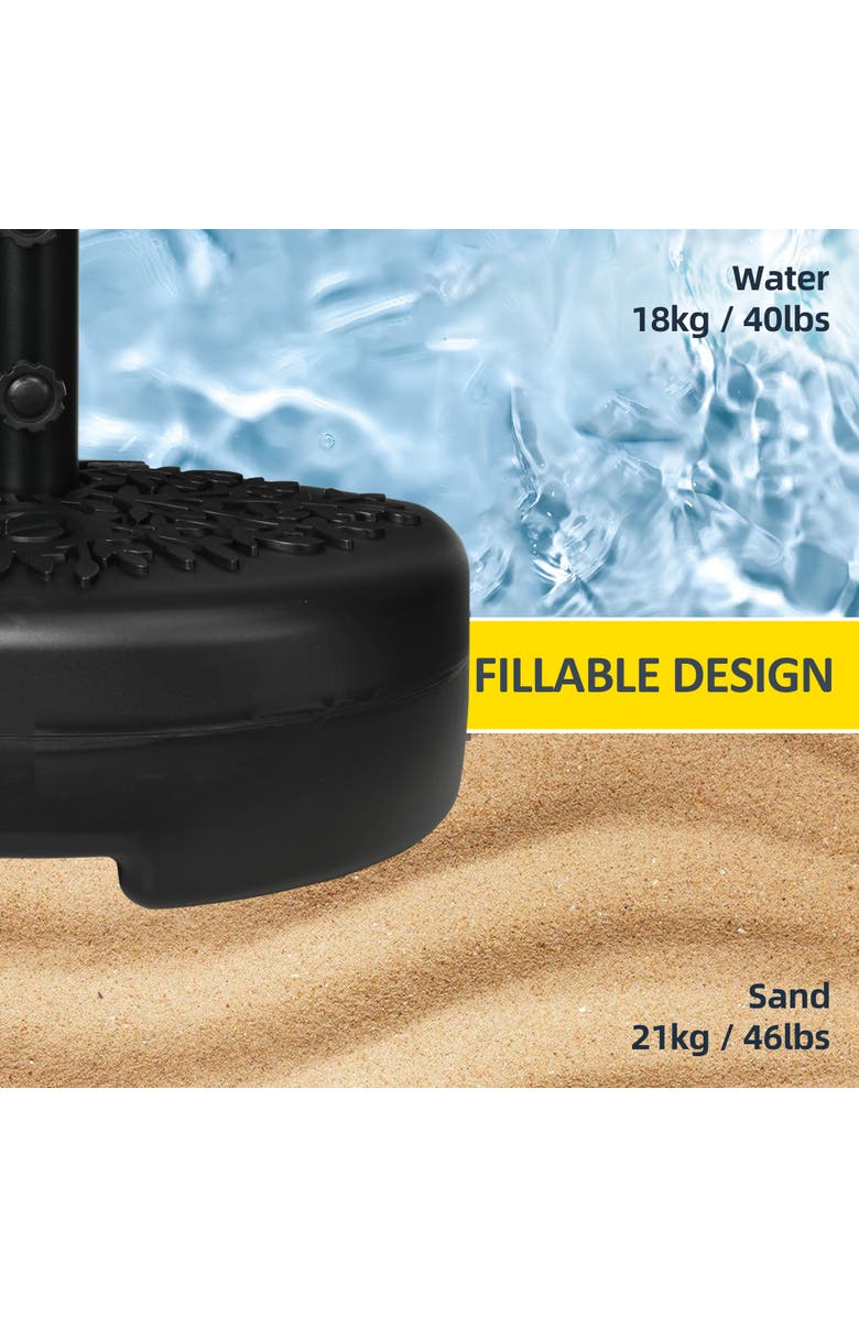 Outsunny Patio Umbrella Base, Alternate, color, Black