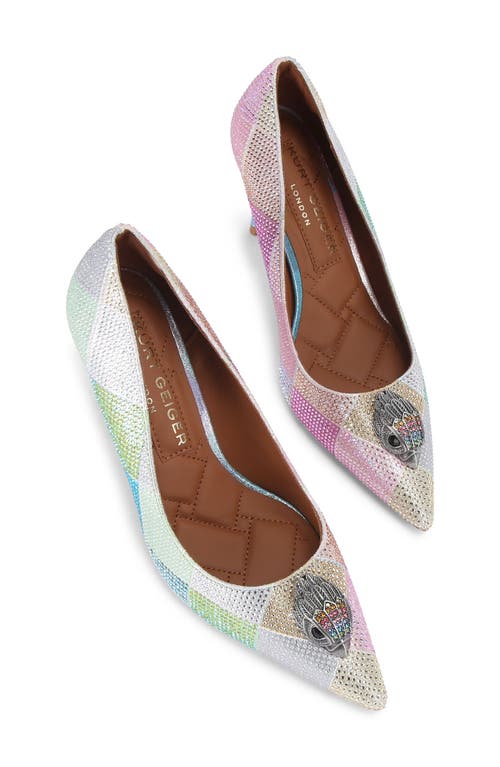 Kurt Geiger London Belgravia Eagle Pointed Toe Court Pump In Animal Print