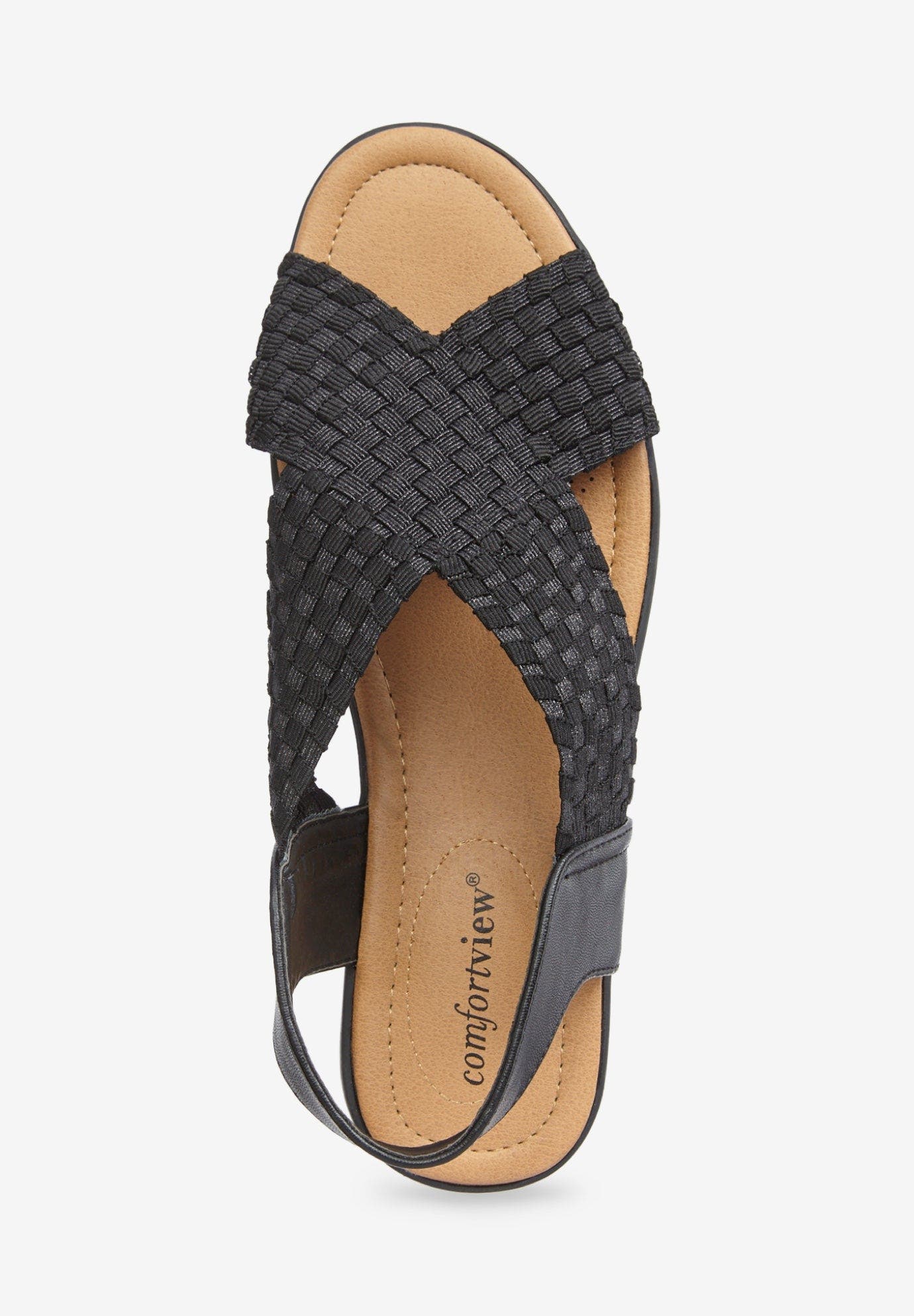 Comfortview The Celestia Sling Sandal, Alternate, color, Black Metallic