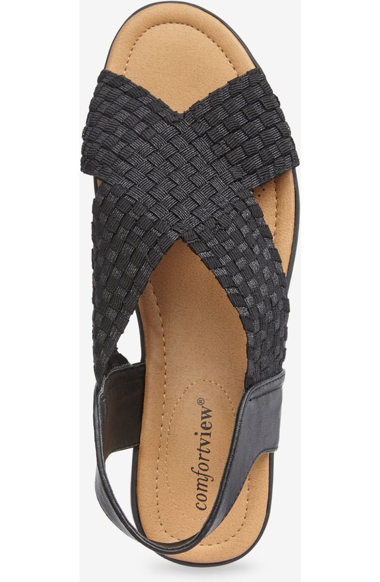 Comfortview The Celestia Sling Sandal, Alternate, color, Black Metallic
