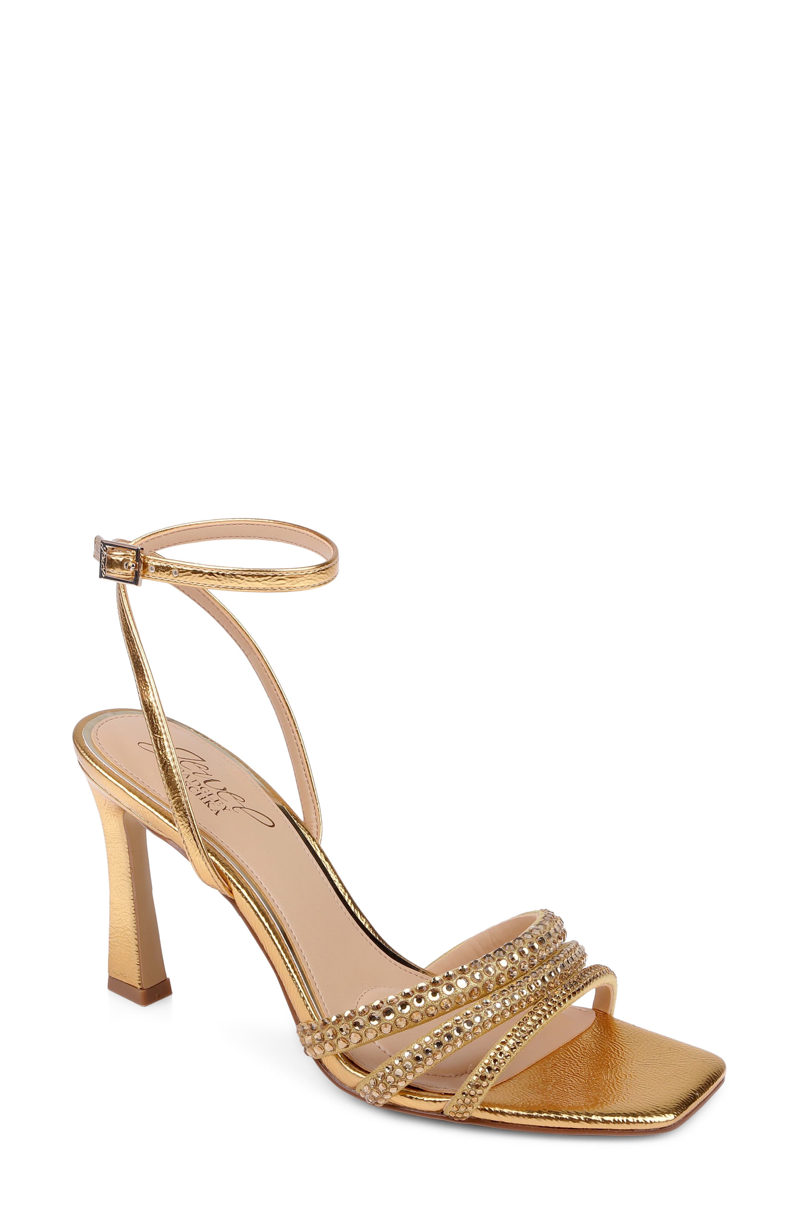 Zimal Ankle Strap Sandal, Main, color, GOLD ANTIQUE