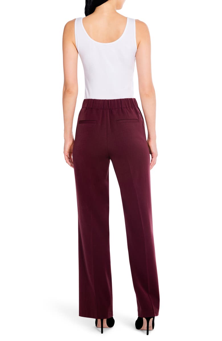 NIC+ZOE Avenue Pleated Wide Leg Pants, Alternate, color, Redwood