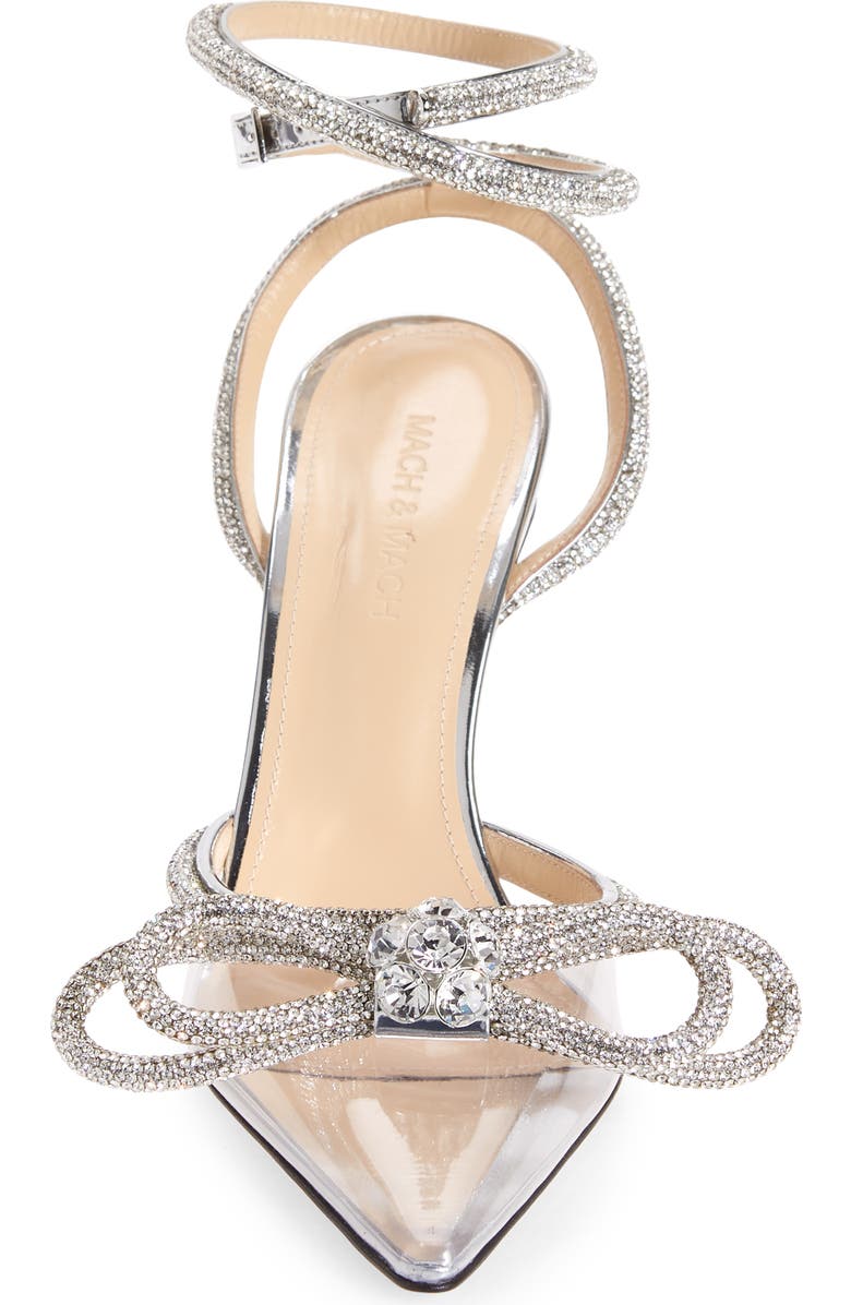 Mach & Mach Double Crystal Bow PVC Pump, Alternate, color,