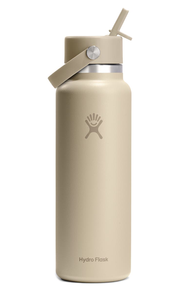 Hydro Flask 40-Ounce Wide Flex Straw Cap Water Bottle, Main, color, Oat