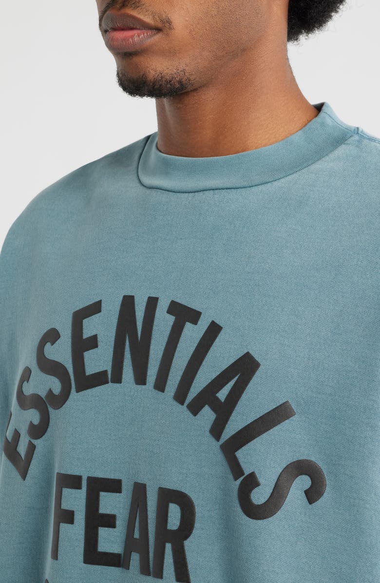 Fear of God Essentials Campus '90s Fleece Logo Graphic Sweatshirt, Alternate, color, 