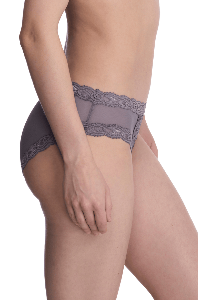 Feathers Lace Hipster, Alternate, color, Nickel
