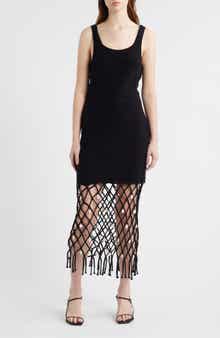 Nastia Shell Embellished Cotton Blend Cover-Up Dress