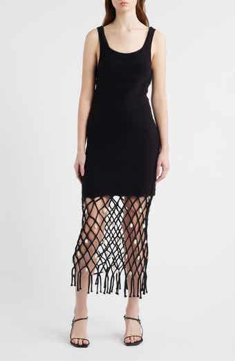Nastia Shell Embellished Cotton Blend Cover-Up Dress