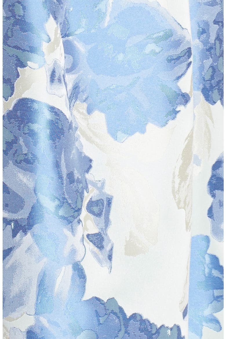Floral Jacquard Fit & Flare Dress, Alternate, color, BLUE PRINT