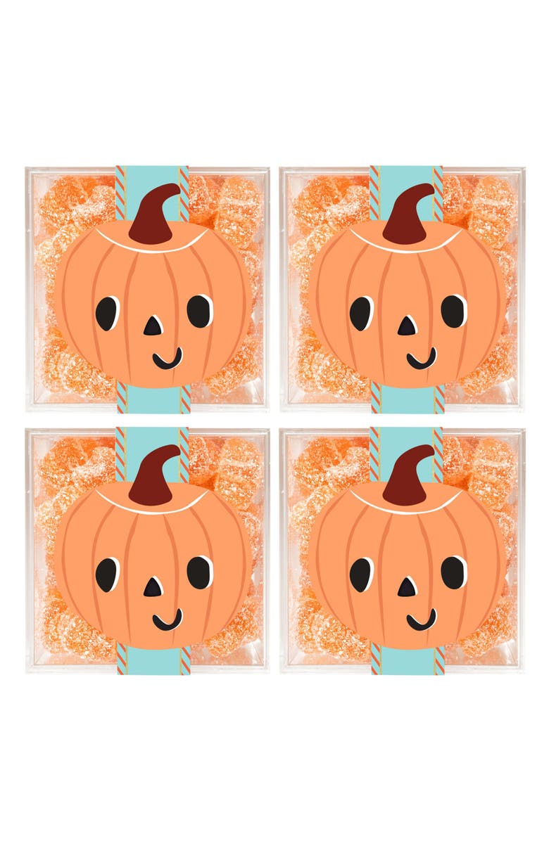 sugarfina Pumpkin Super Sour Stars Set of 4 Candy Cubes, Main, color, 
