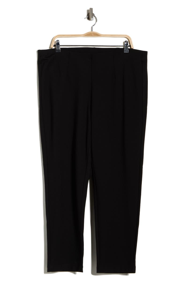 PHILOSOPHY REPUBLIC CLOTHING Pull-On Ponte Ankle Pants, Main, color, Black