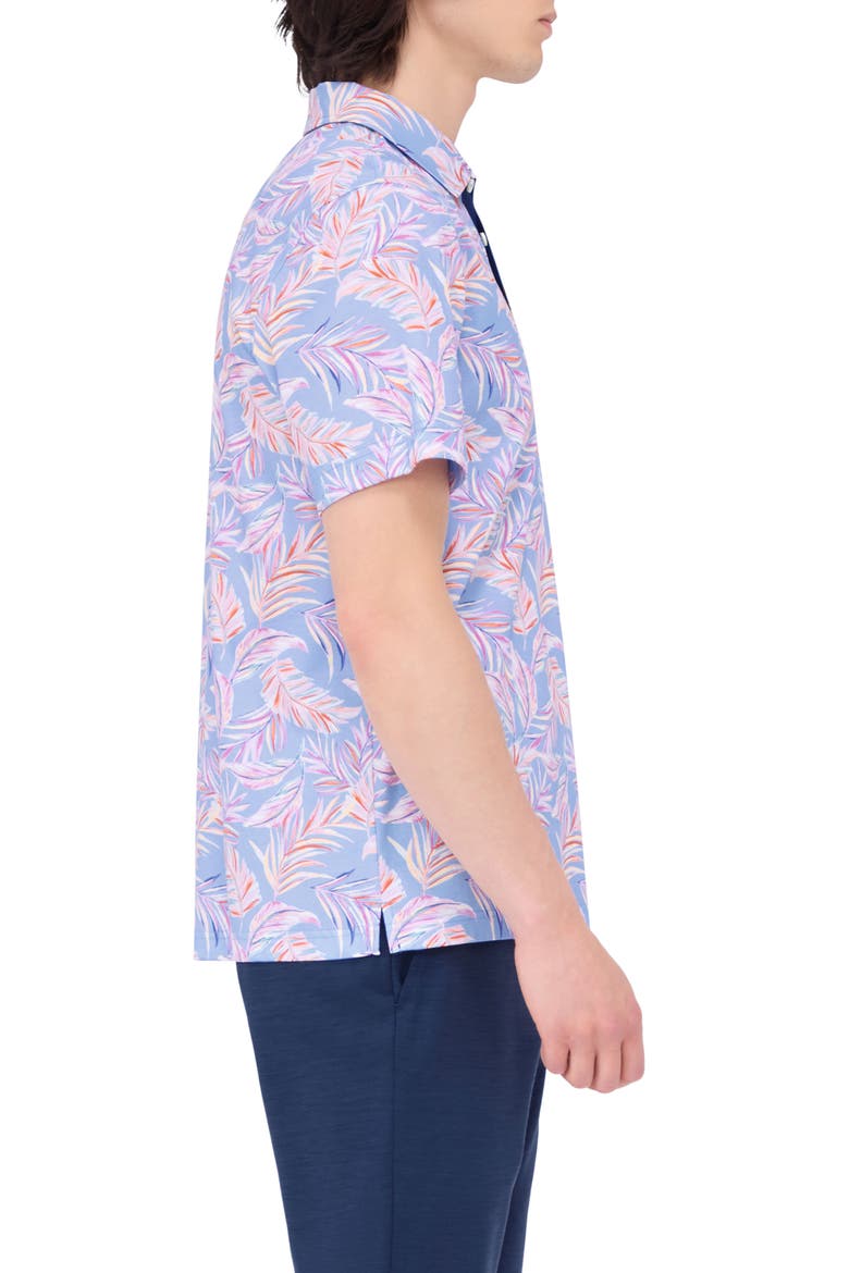 Hendrix Digital Leaf Print Pima Cotton Polo, Alternate, color, SKY