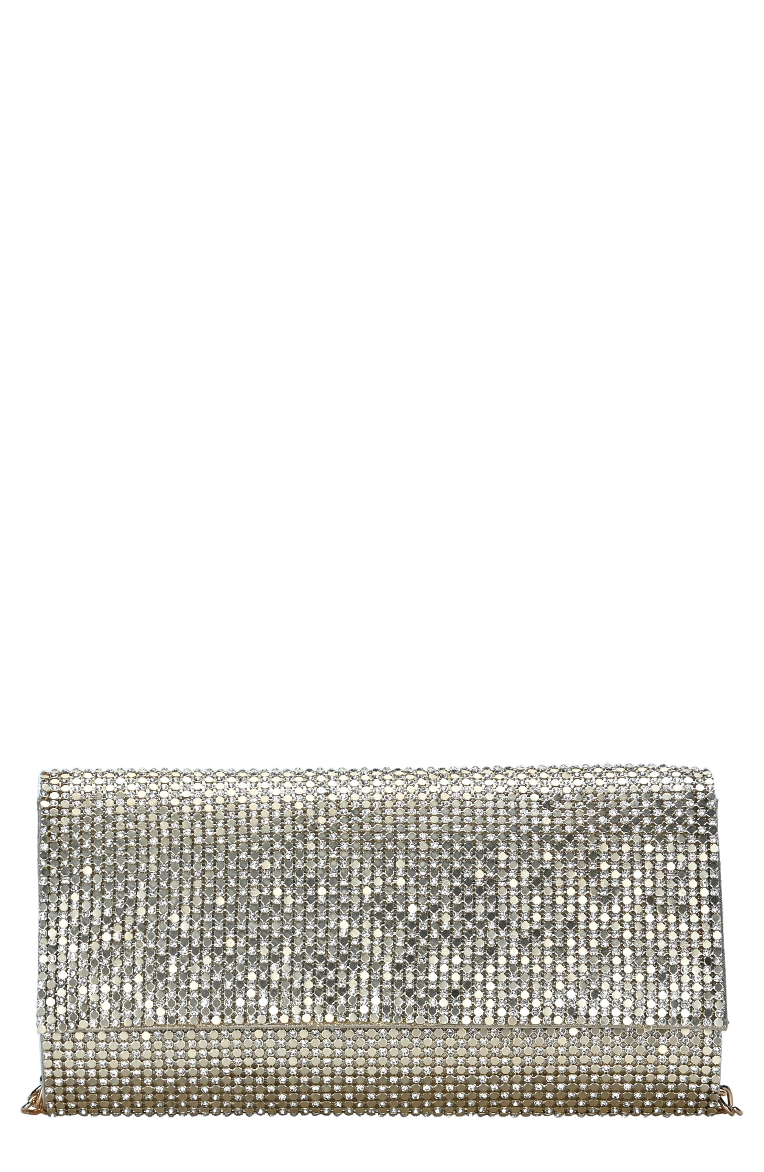 Shimmer Metal Mesh Clutch