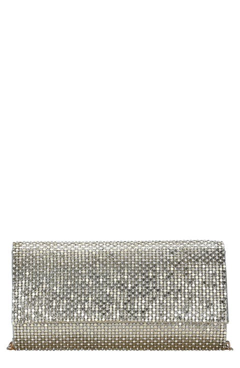 Shimmer Metal Mesh Clutch