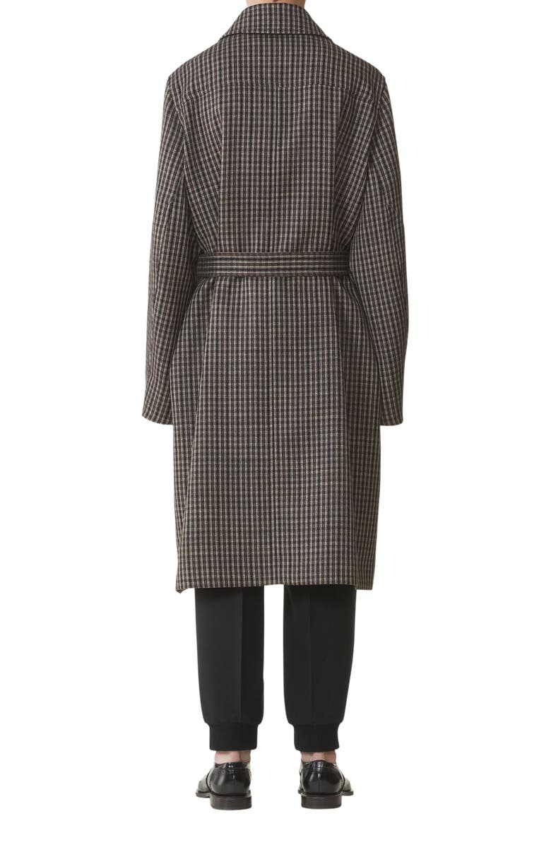 Lanvin Checked Wool Car Coat, Alternate, color, Multicolour