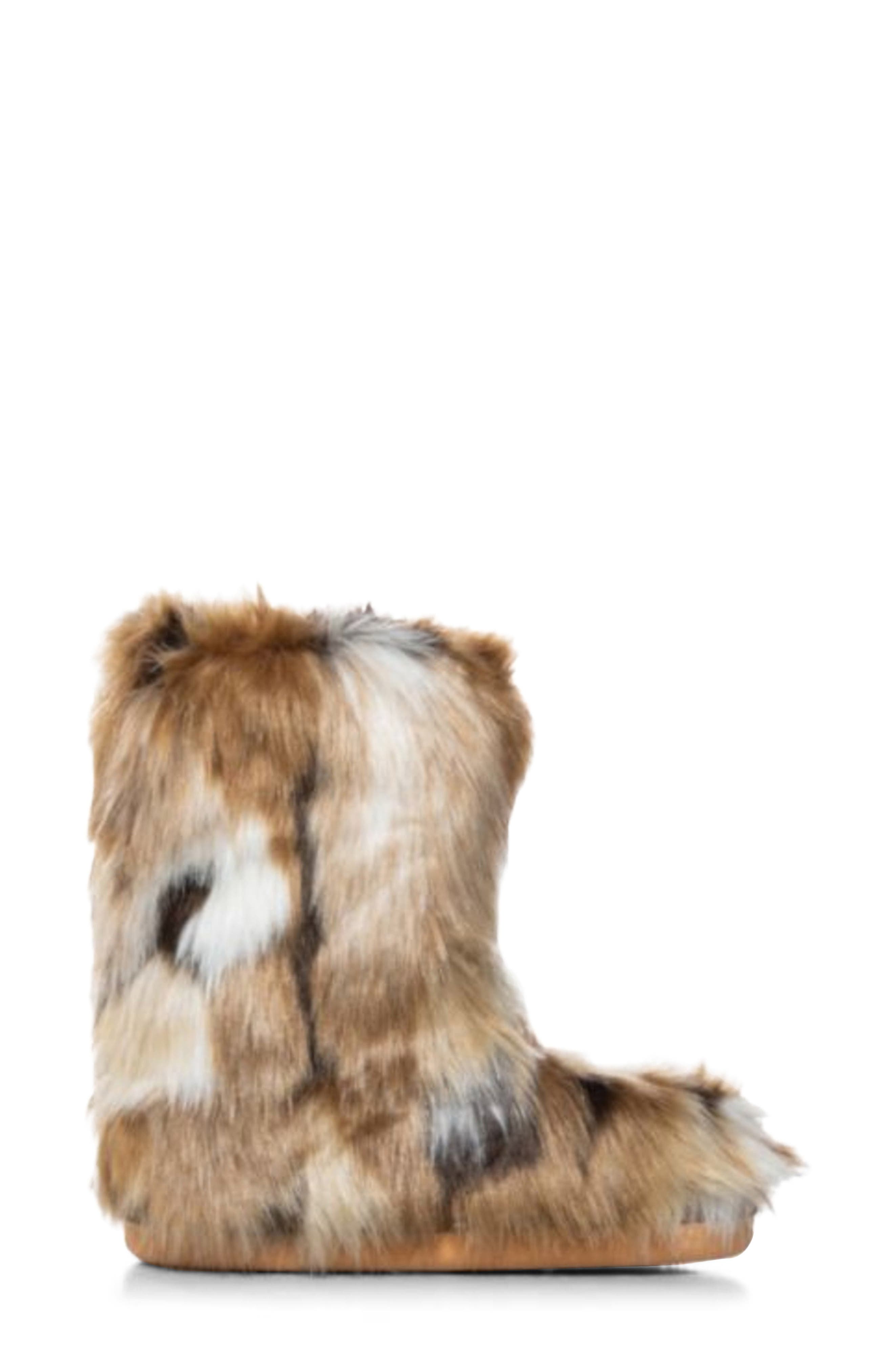 AZALEA WANG Nadianna Faux Fur Bootie, Alternate, color, 