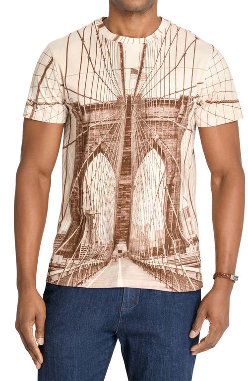 Brooklyn Brigade Brooklyn Bridge T Shirt Crew In Stone
