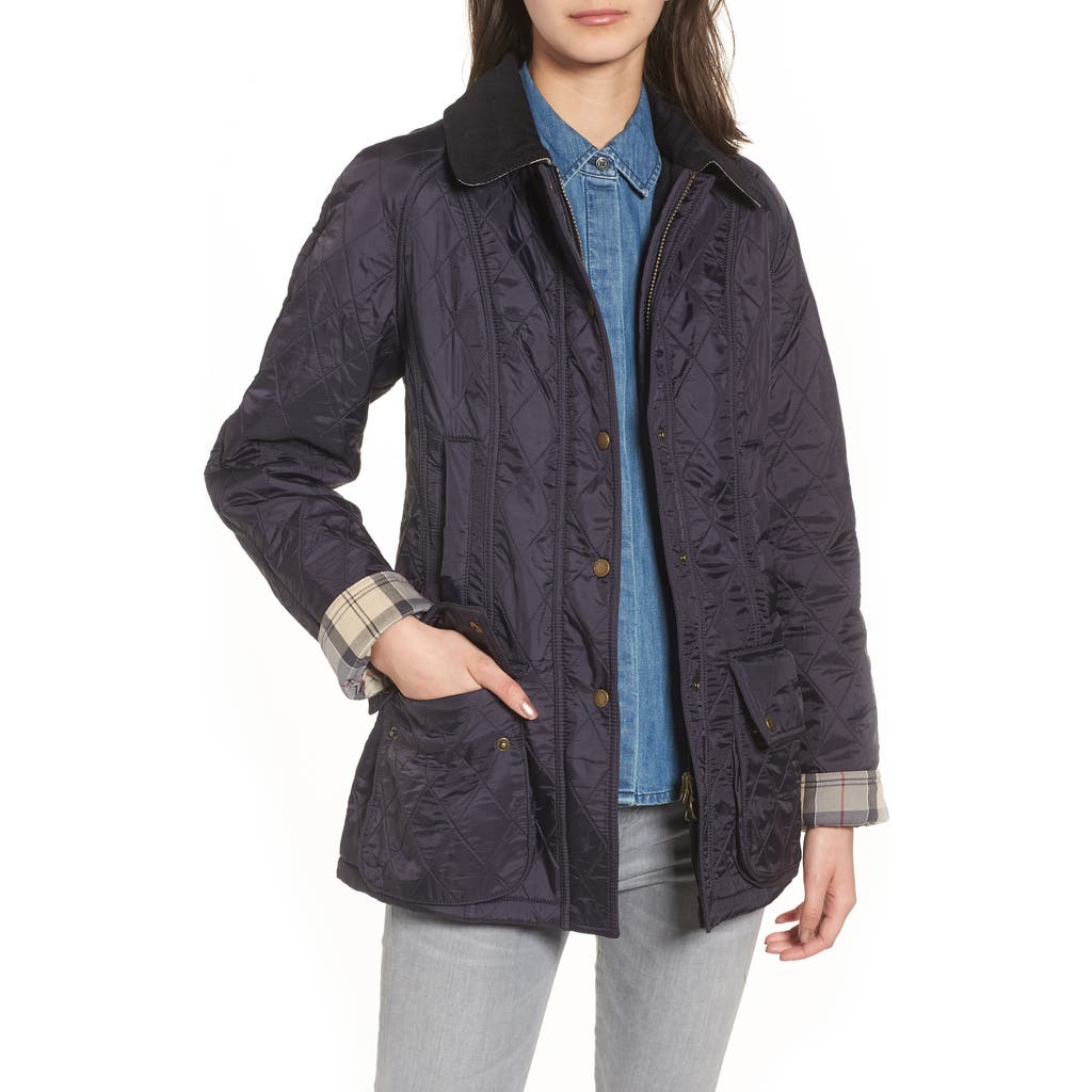 Barbour Beadnell Quilted Jacket In Blue