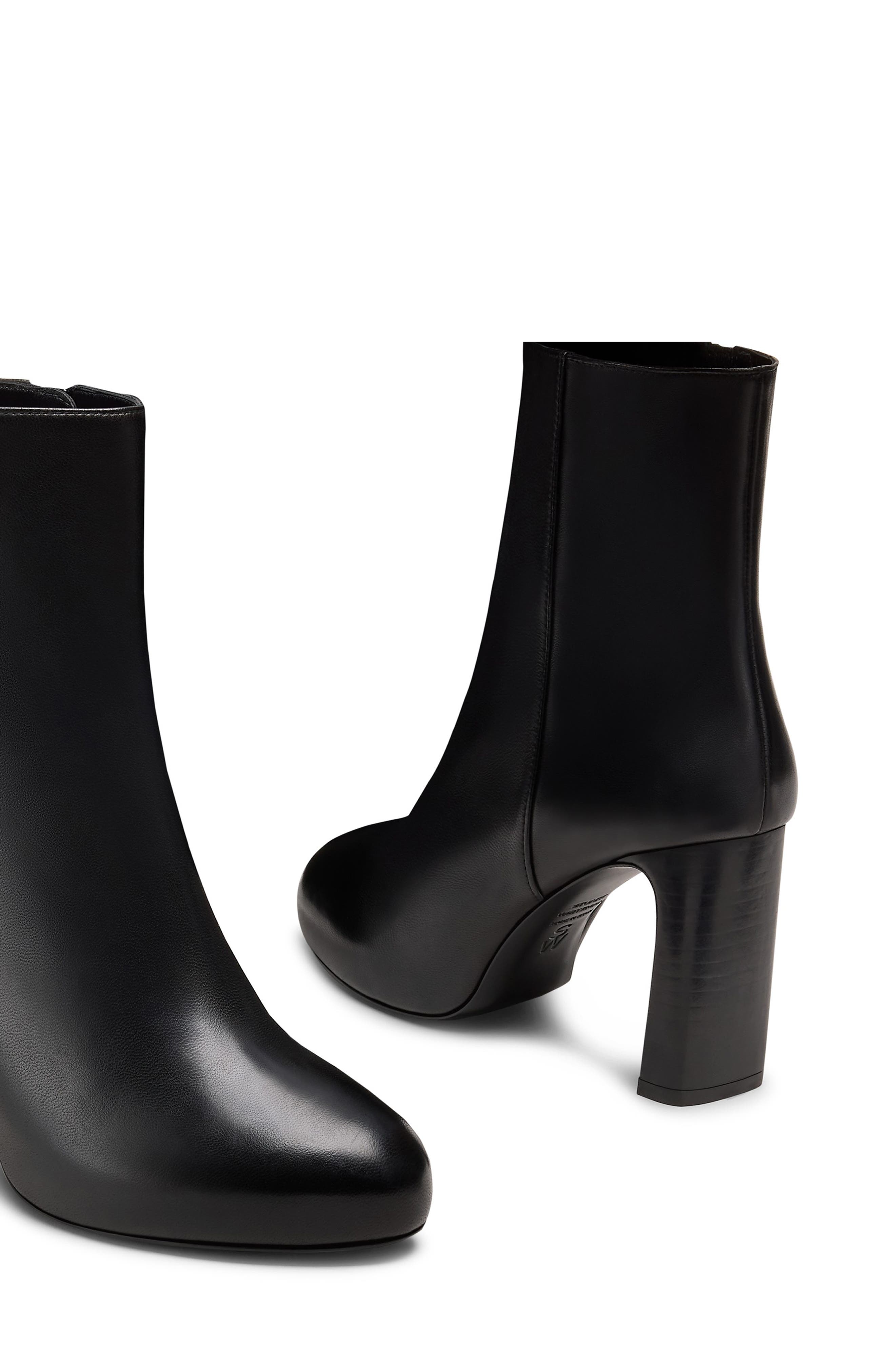 Stuart Weitzman Babette Platform Zip Bootie, Alternate, color, Black