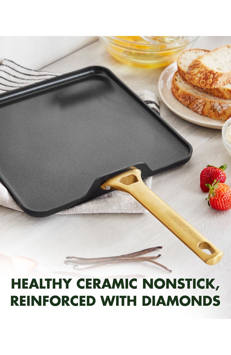 GreenPan Reserve Black Hard Anodized Aluminum Ceramic Nonstick Griddle, Alternate, color, 