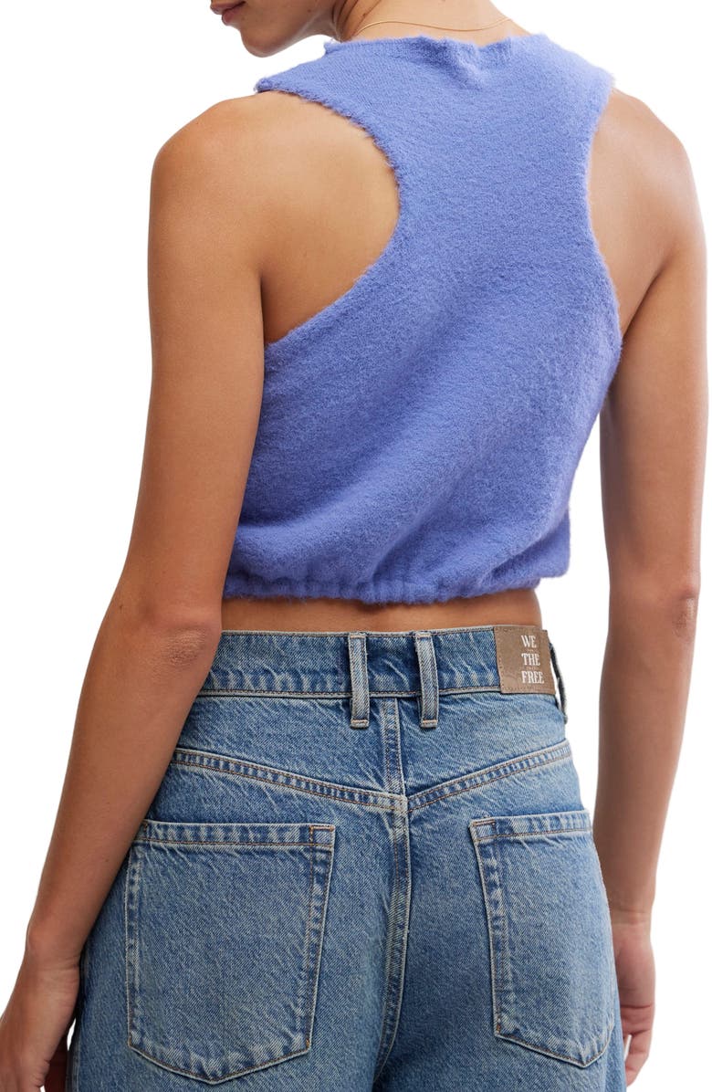 Free People Warm Fluff Crop Sweater Tank, Alternate, color, Periwinkle