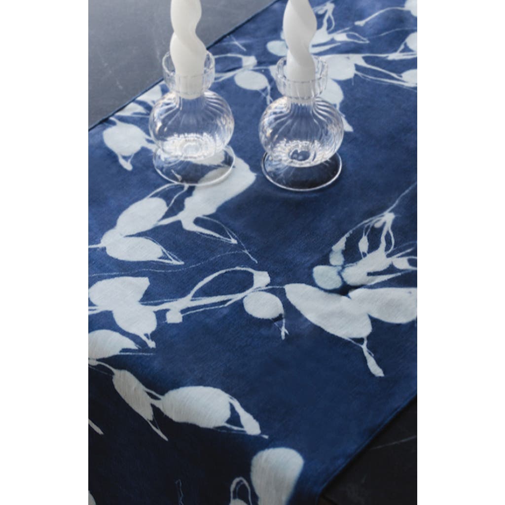 Goldie Home Porto Print Denim Runner in Indigo  product