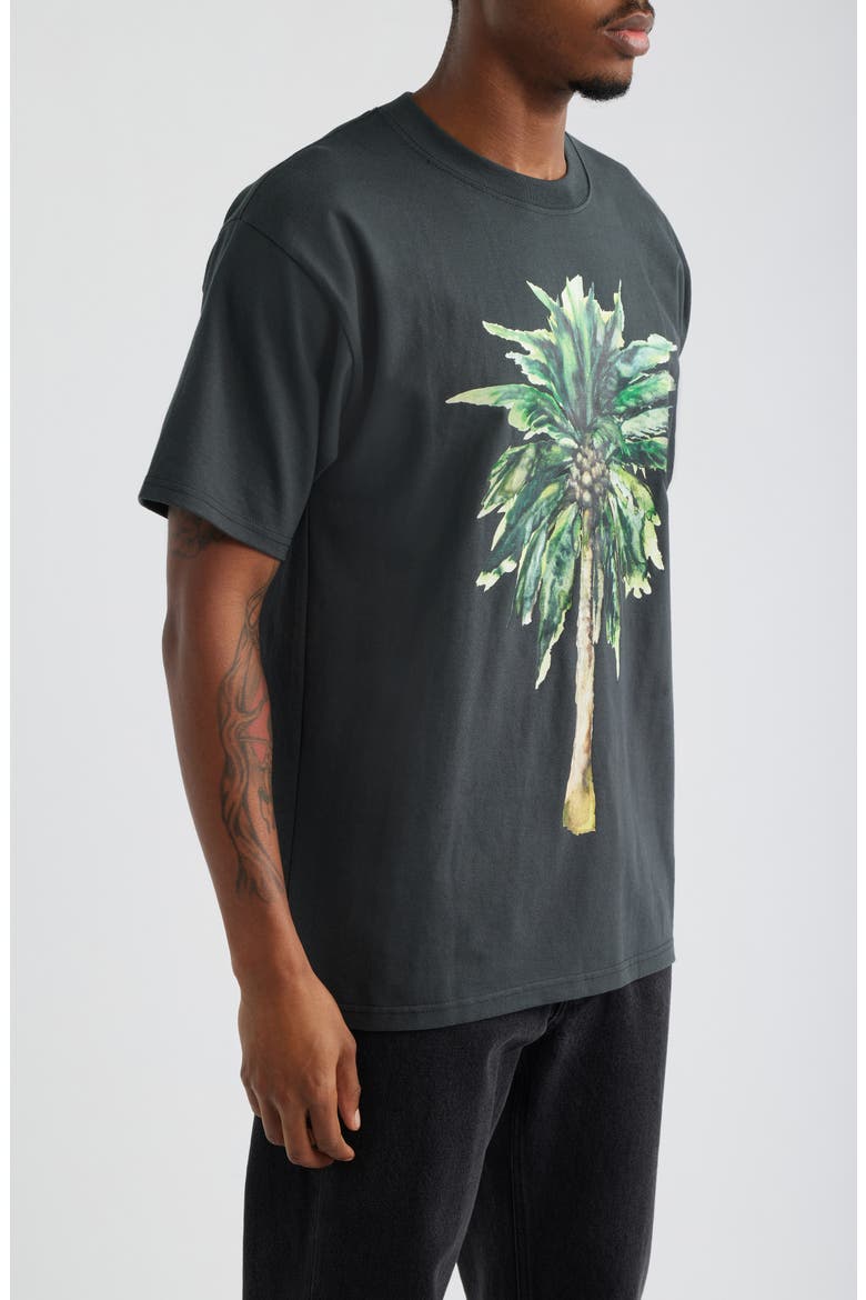 Palm Graphic T-Shirt, Alternate, color, VINTAGE BLACK