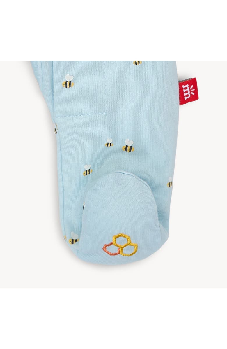 Magnetic Me Honey Hill Bee Print Organic Cotton Footie, Alternate, color, 