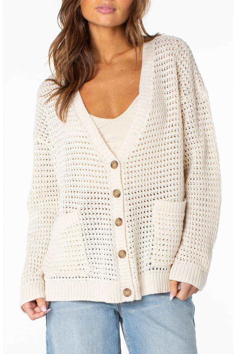 Tamarindo Open Stitch Cardigan, Main, color, DEW