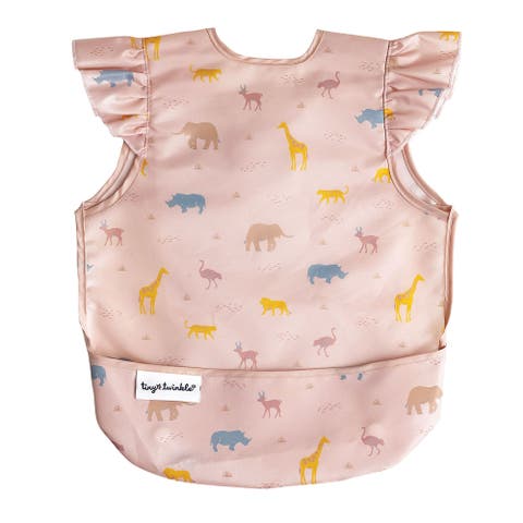 Mess-Proof and Waterproof Ruffled Shoulder Apron Bib