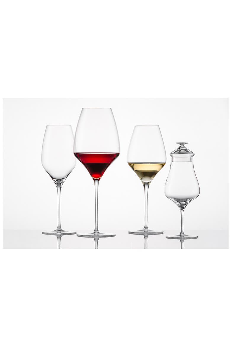 Alloro Set of 2 Burgundy Wine Glasses, Alternate, color, CLEAR