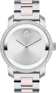 Movado Bold Iconic Crystal Bracelet Strap Watch, 36.3mm