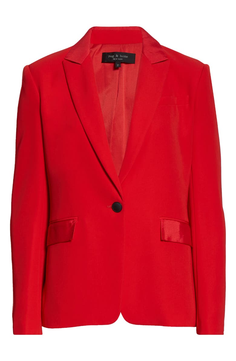 rag & bone Rylie Grosgrain Trim Blazer, Alternate, color,