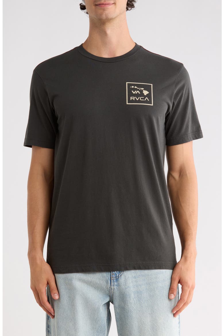 Hawaii Cotton Graphic T-Shirt, Main, color, PIRATE BLACK