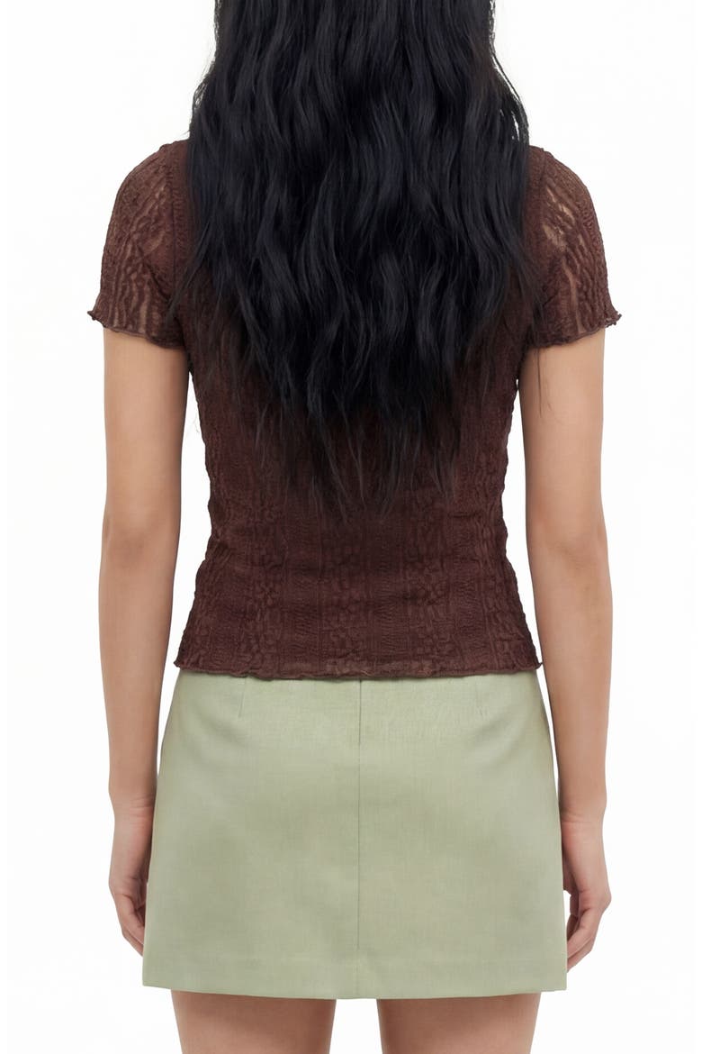 Gumdrop Textured T-Shirt, Alternate, color, FRENCH ROAST