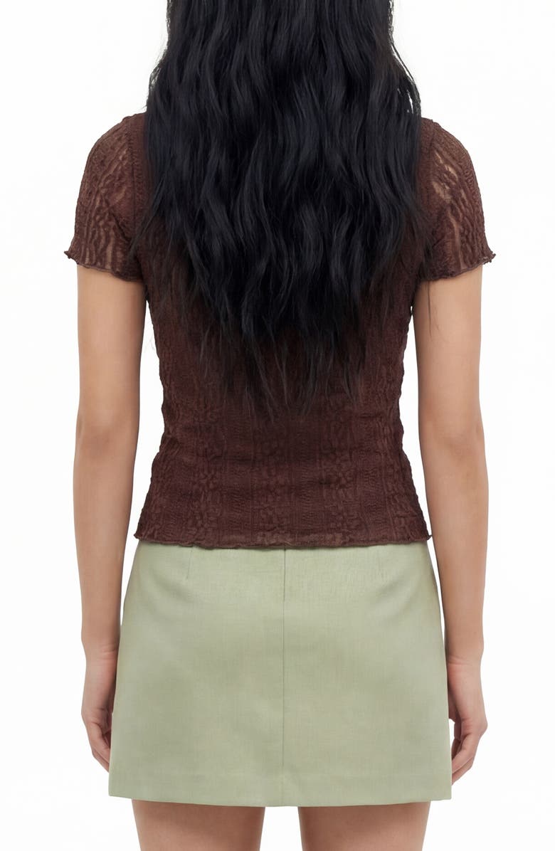 BY DESIGN Gumdrop Textured T-Shirt, Alternate, color, French Roast