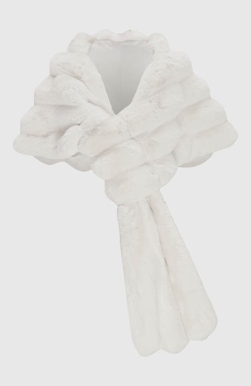 Lyla Grant Fur-free Chinchilla (faux Fur) Stole In White