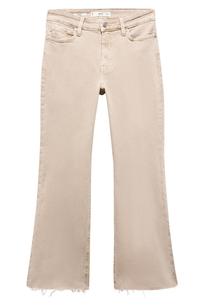 Crop Flare Jeans, Alternate, color, SAND